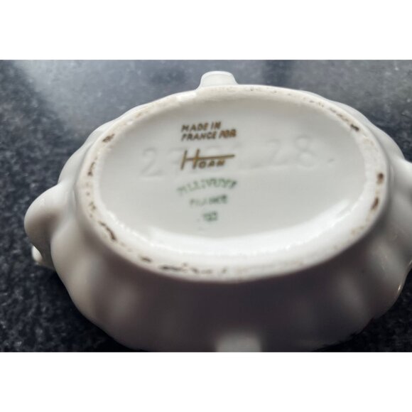 Vtg Pillivuyt Porcelain Floral Design 8 oz Sauce or Gravy Boat - Picture 3 of 9
